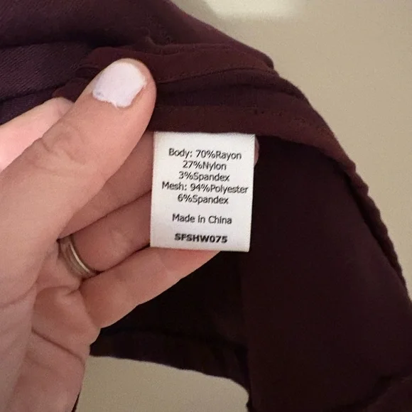 41 Hawthorn Medium Burgundy dress with sheer top - Picture 3 of 4